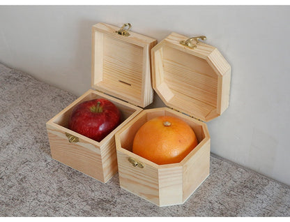 Solid Wood Food Storage Box Custom Logo Eco Pine Paulownia Wood For Dried Fruit Tea Jewelry Craft Gift Pack
