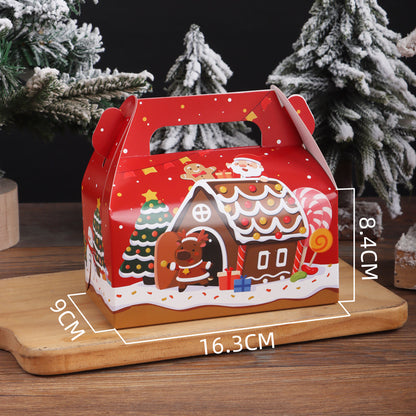 Food Grade Custom Printed Paper Cake Box Recyclable Foldable Bakery Takeaway Packaging Box With Optional Window Handle For Mousse Cupcake Birthday Dessert