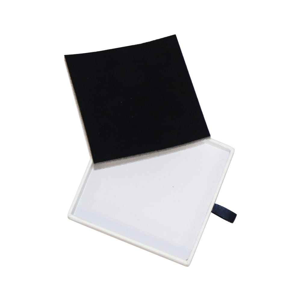 Customizable Recyclable Rigid Cardboard Heaven And Earth Cover Jewelry Box Flock EVA Lined Ring Necklace Earring Packaging Custom Logo Size Contact Us For Eco-Friendly Jewellery Box Solutions