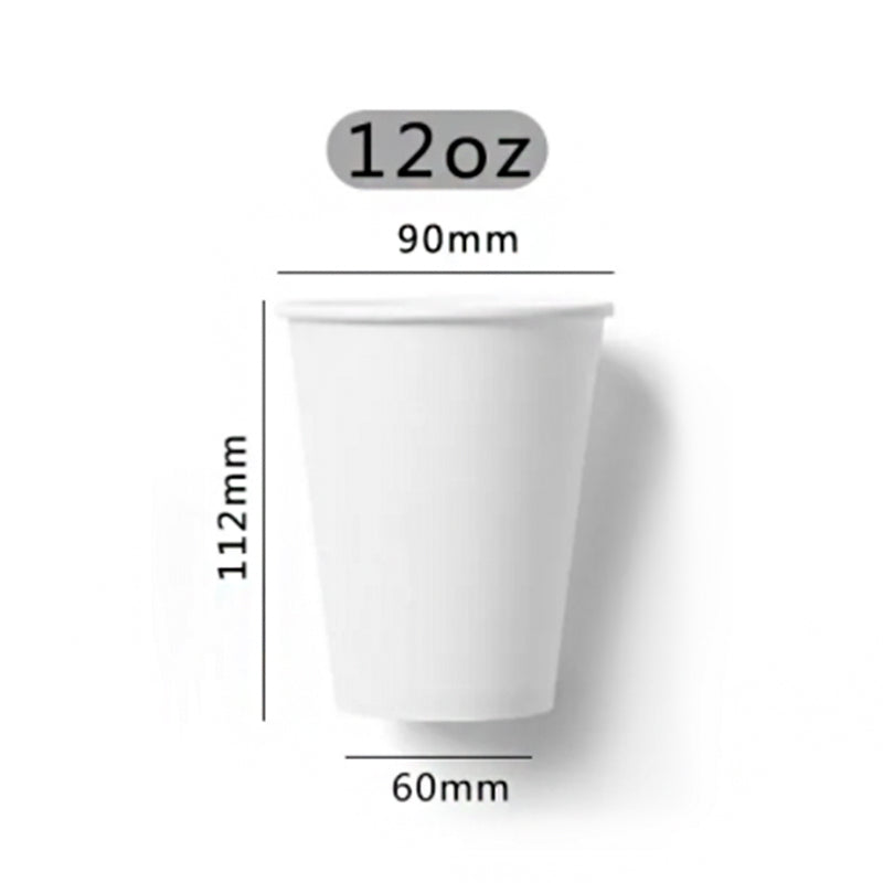 Single Wall Disposable Paper Cup For Hot Drinks Custom Logo Printing Food Grade PE/PLA Waterproof Coated Coffee Tea Takeaway Cups With PP/CPLA Lids OEM Wholesale
