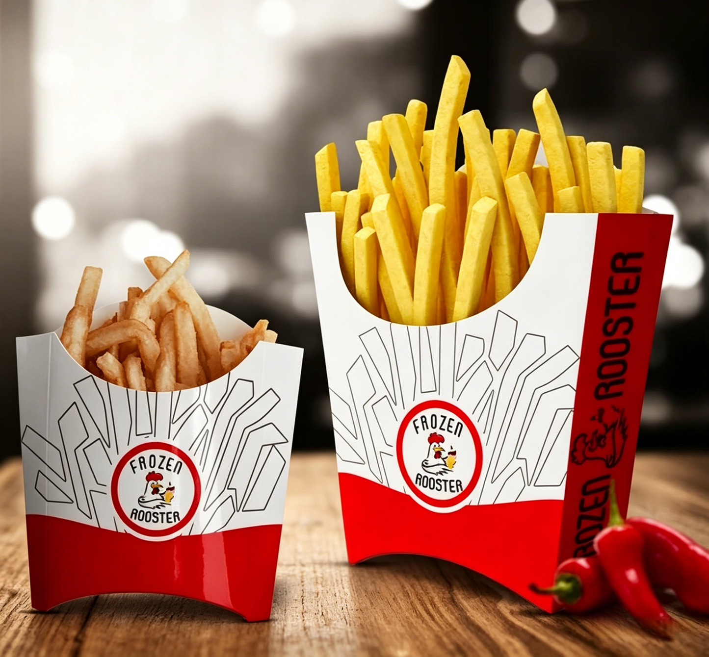 Custom Printed French Fry Packaging Box Food Grade Greaseproof Disposable Kraft Paper Cone Holder Custom Logo For Fast Food Restaurant Snack Takeaway Delivery
