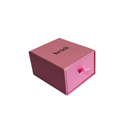 Custom Logo Square Crystal Jewelry Gift Box Recyclable Rigid Heaven Earth Cover Paper Box Luxury Packaging For Ring Necklace Earring Wedding Jewelry