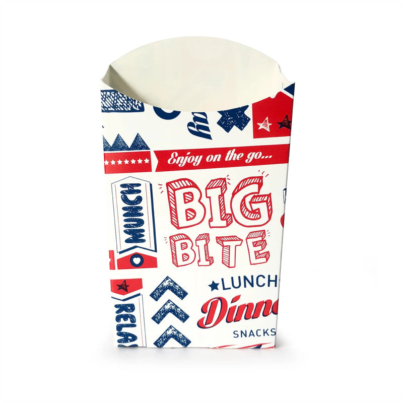 Cheap Cone Shape Brown Kraft French Fry Paper Cone Food Grade Greaseproof Disposable Snack Holder With Sauce Pocket Custom Logo For Fast Food Restaurant Takeaway