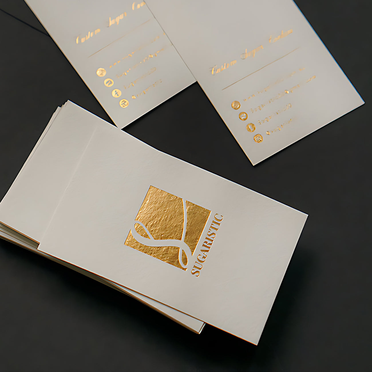 Wholesale Custom Luxury Matte Laminate Card Printing Gold/Silver Foil Embossed Thick Art Paper Business Thank You Card Custom Logo Waterproof Printing Service