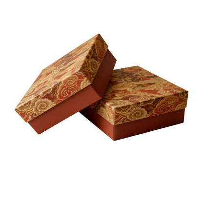 High End Chinese Style Xiangyun Pattern Heaven And Earth Lid Rigid Gift Box Recyclable Oriental Festive Packaging Carton Custom Logo Size Contact Us For Luxury Chinese Gift Packaging Solutions