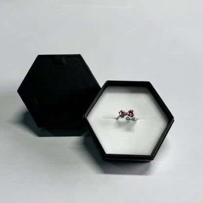 Special-shaped Hexagonal Jewelry Box Custom Logo Recyclable Irregular Rigid Flip Paper Box Luxury Velvet Lining Packaging For Ring Earring Necklace Wedding Jewelry
