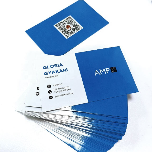 Personal Small Business Custom Business Card Printing Full Color CMYK Thick Matte Paper Gold Foil Embossed Custom Logo Mini MOQ Visiting Card Printing Service