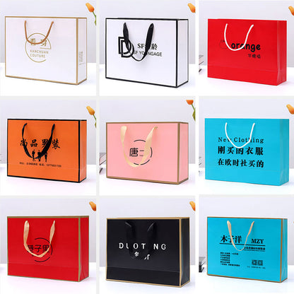Custom Printed Kraft Paper Shopping Gift Bag Eco Recyclable Custom Logo For Apparel Bakery Cosmetic Holiday Retail Pac