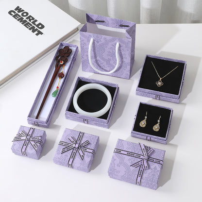 Manufacturer Wholesale Spot Modern Luxury Jewelry Rigid Gift Box Custom Logo Print Velvet Insert For Ring Necklace Earring Bracelet Wedding Proposal OEM Packagin