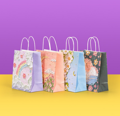 Hot Selling Creative Portable Festival Flower Paper Bag Eco Recyclable Custom Logo For Valentine Wedding Florist Bouquet Gift Pack