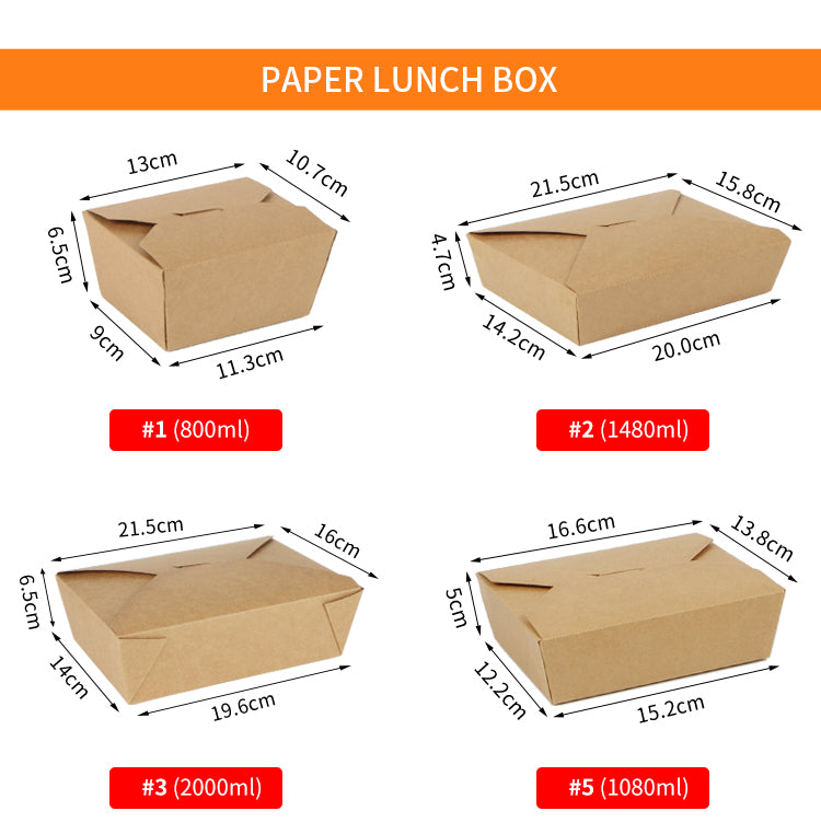 Disposable Fast Food Packaging Box Food Grade Greaseproof Custom Logo Paper Container For Fried Chicken Nuggets French Fries Takeaway Catering Delivery