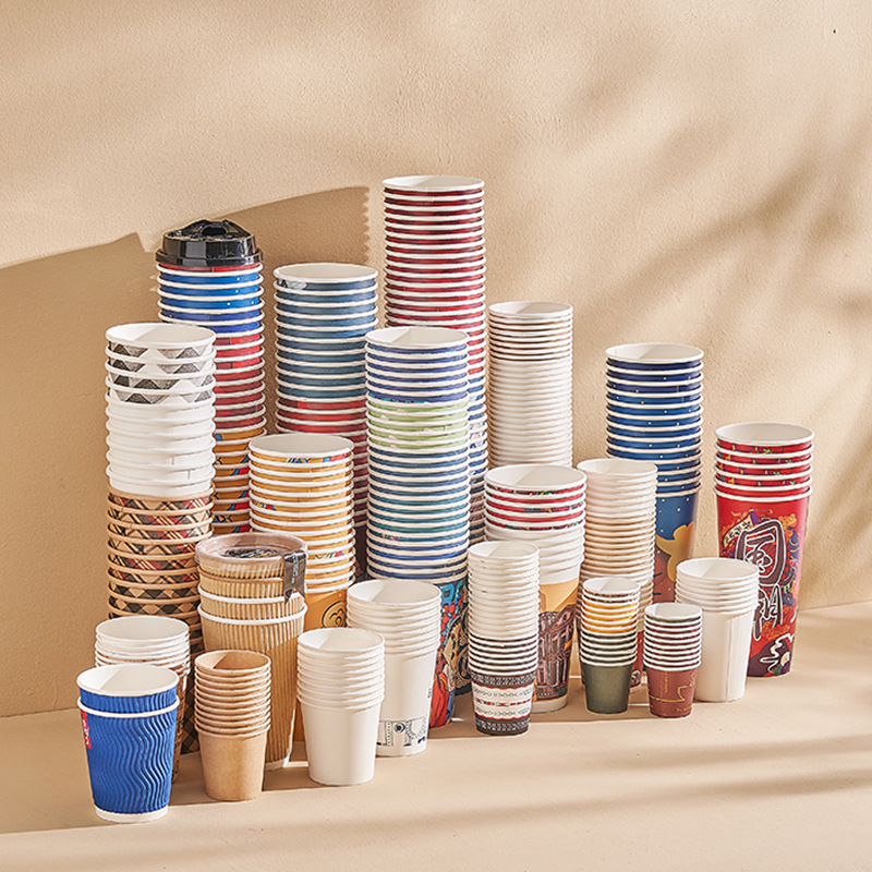 4oz Disposable Mini Tasting Paper Cups Free Custom Logo Design Food Grade Single Wall Espresso Sample Hot Drink Paper Cup With PP/CPLA Lids Wholesale OEM