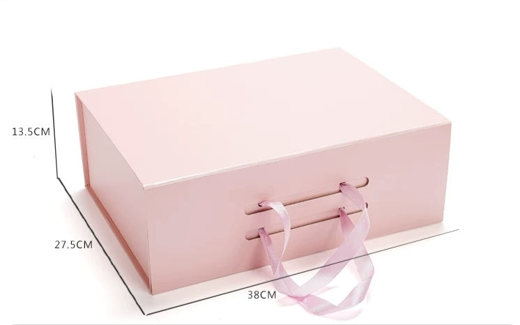 Pink Foldable Magnetic Paper Gift Box Wholesale Custom Logo Matte Rigid Box For Cosmetic Jewelry Wedding Bridesmaid Proposal Valentine Gift OEM Packaging