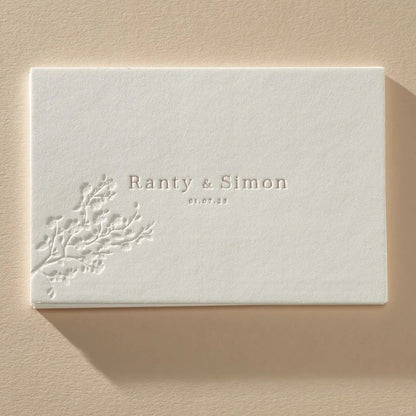 Wholesale Luxury Gold Foil Letterpress Greeting Card Printing Custom Logo Embossed Thick Textured Paper Wedding Thank You Invitation Card With Envelope Printing Service