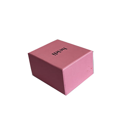 Custom Logo Square Crystal Jewelry Gift Box Recyclable Rigid Heaven Earth Cover Paper Box Luxury Packaging For Ring Necklace Earring Wedding Jewelry