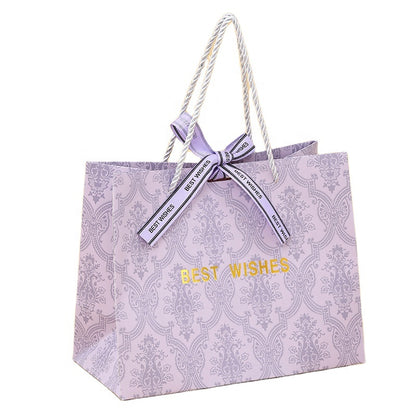 Wholesale Eco-Friendly Portable Paper Gift Bag Recyclable Custom Logo For Birthday Wedding Cosmetic Retail Pack