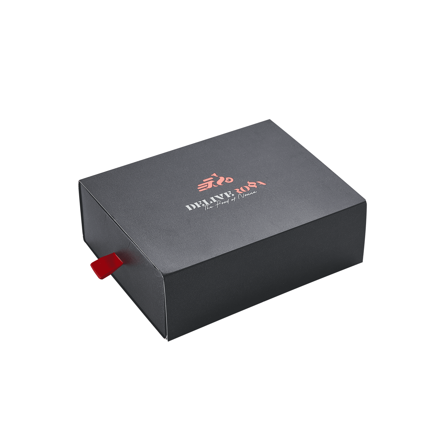 Black Coated Eco Friendly Drawer Paper Box Matte Black Sliding Sleeve Carton Custom Logo For Jewelry Cosmetic Watch Small Gift Retail Packaging