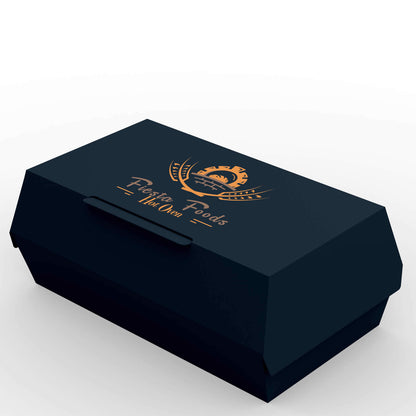 Wholesale Custom Printing Food Grade Cardboard Box Greaseproof Disposable Takeaway Container Custom Logo For Restaurant Fast Food Packaging