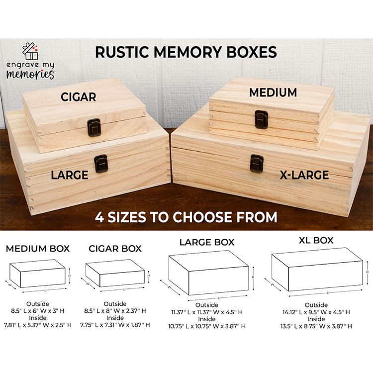 Customize A Variety Of Colors Wooden Gift Box Custom Logo Eco Pine Walnut Wood For Jewelry Tea Wine Holiday Storage Pack