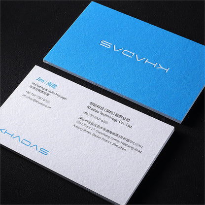 3D Embossed Luxury Green Business Card Printing Thick Matte Green Specialty Paper Gold Foil Debossed Custom Logo Die Cut Visiting Card Wholesale Printing Service