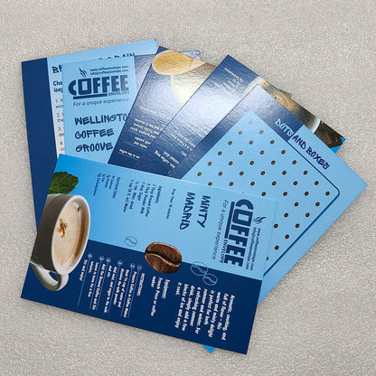 Custom Double Sided Colorful Flyer Leaflet Printing Full CMYK Advertising Promotional Pamphlet Custom Logo A4/A5/A6 Marketing Paper Flyer Printing Service