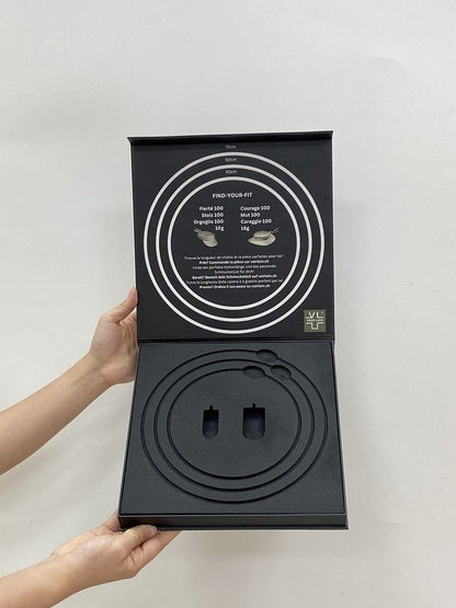 Hot Trending Special Design Matte Black Rigid Gift Box Velvet EVA Lined Magnetic Flip Jewelry Cosmetic Watch Corporate Packaging Custom Logo Size Contact Us For Luxury Black Gift Box Solutions