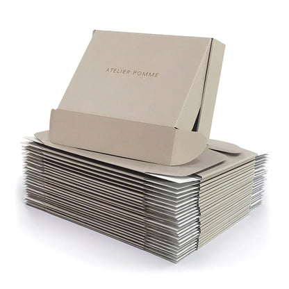 Free Design Custom Printed Forest Green Ecommerce Cardboard Shipping Packaging Box  Beige Gift Paper Mailer Boxes Custom