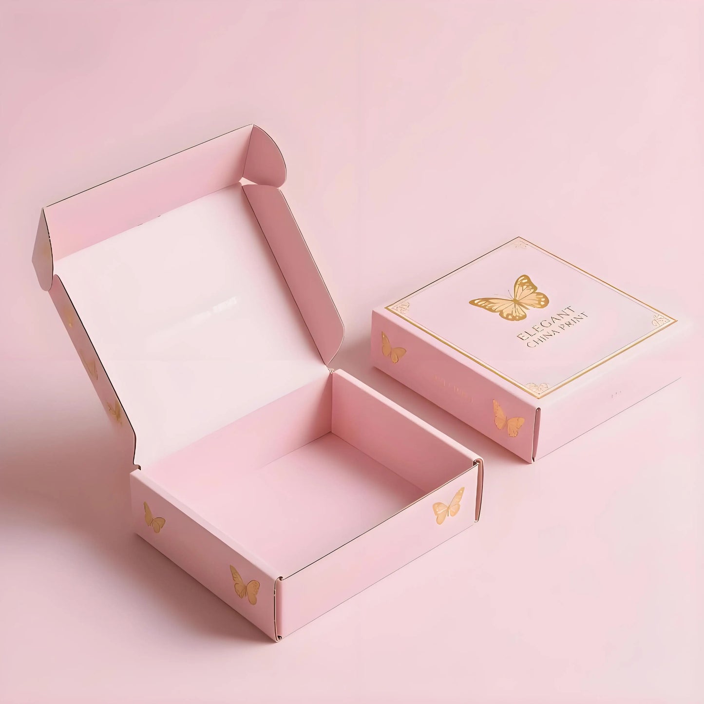 Pink Boxes Pink Gift Box Shipping Boxes Customized Cardboard Box Gift Packaging Mailer Shipping Corrugated Boxes for Gift