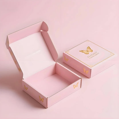 Pink Boxes Pink Gift Box Shipping Boxes Customized Cardboard Box Gift Packaging Mailer Shipping Corrugated Boxes for Gift