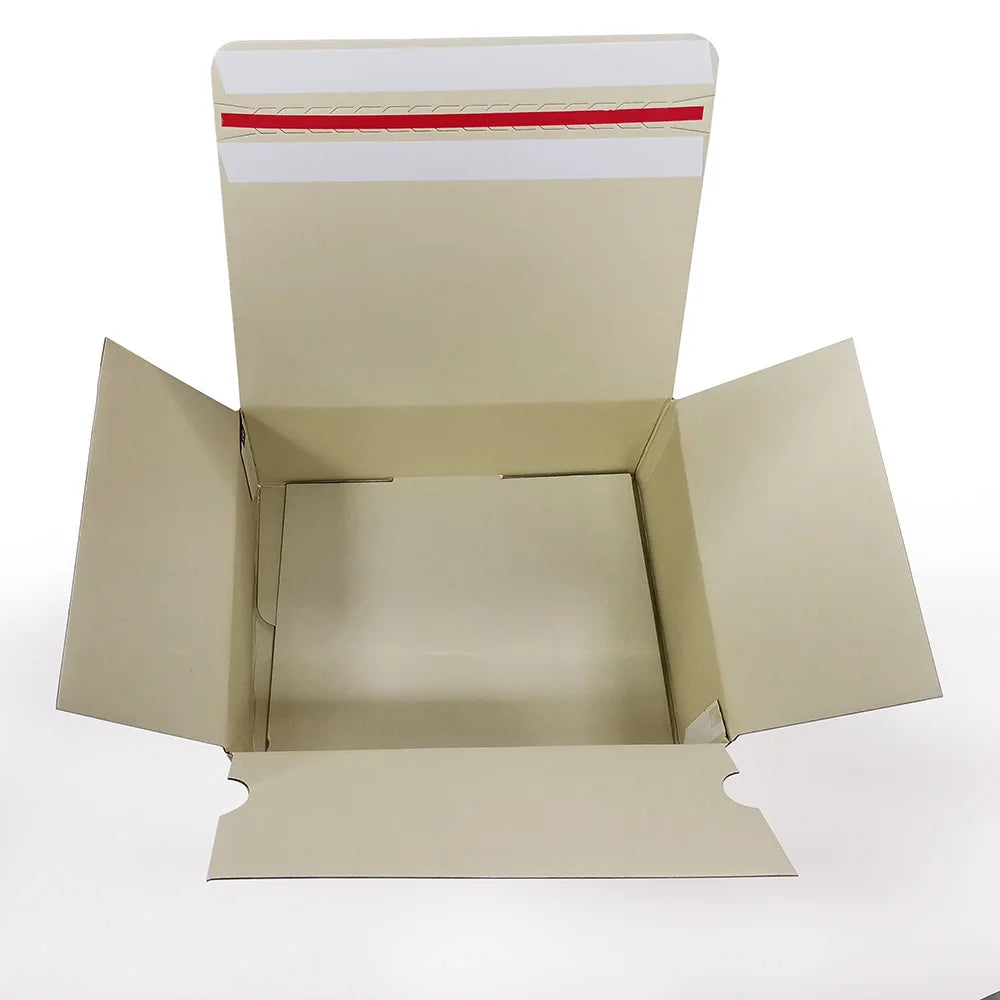 Custom Self-sealing E Flute Corrugated Postal Shipping Self Adhesive Zipper Tear Strip Mailer Parcel Delivery Boxes for Shoes