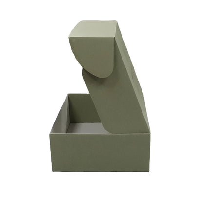 Custom Package Design Green Mailer Box White Cardboard Tuck Top Shipping Box for Cosmetic Gift FSC Certified Full Printing