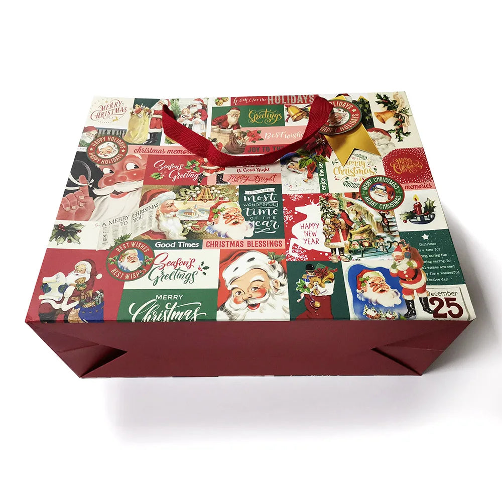 Custom Printed Laminated Luxury Shopping Christmas Paper Gift Bags With Handle for Clothes Wholesale