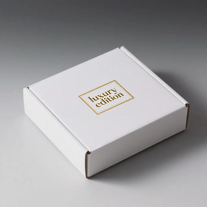 Luxury Customized Premium Gold Foil White Cardboard Corrugated Gift Packaging Box for Shipping and Gift Packaging