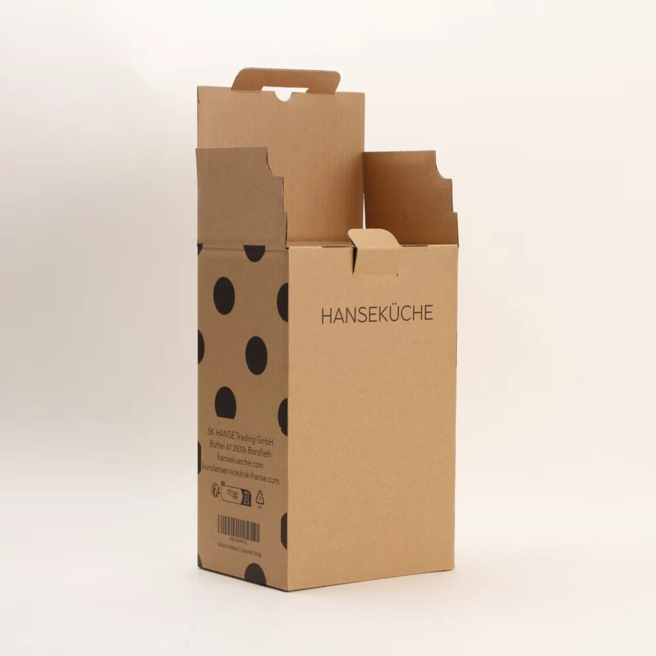 Kraft Box Packaging Custom Printed Corrugated Kraft Box Durable Storage Box for Kitchen Cookware with Handle FSC Certificate