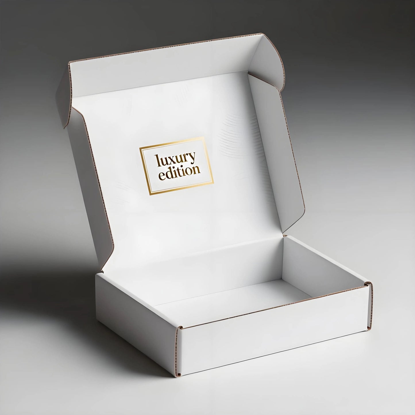 Luxury Customized Premium Gold Foil White Cardboard Corrugated Gift Packaging Box for Shipping and Gift Packaging