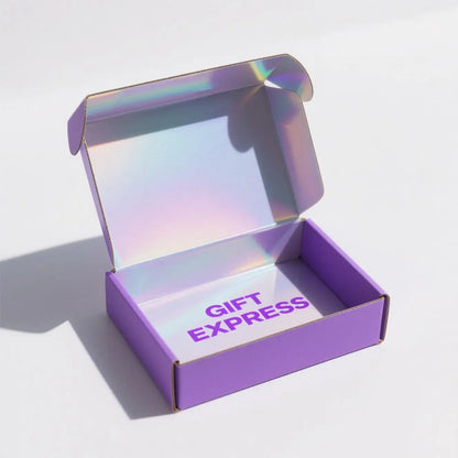 Personalized Pr Shipping Box Eco Friendly Custom Black Holographic Corrugated Mailer Boxes for Shirt with logo Packaging