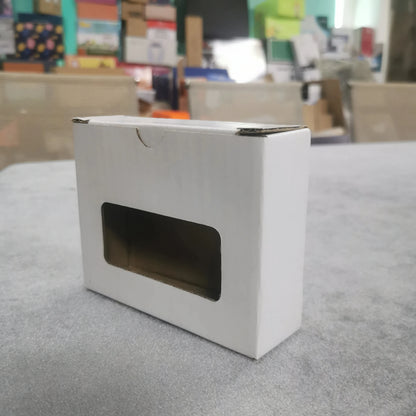 Package Design Corrugated Packaging Shipping Boxes Durable Carton Box White Foldable Mailer Box with PVC Window FSC Certificated