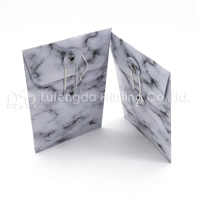 High Quality Ordinary Paper Envelope with Button and String Tie