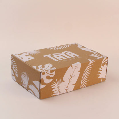 Kraft Box Packaging Custom Printed Corrugated Structure Durable Lightweight Foldable for Gift Shipping Packaging FSC Certified