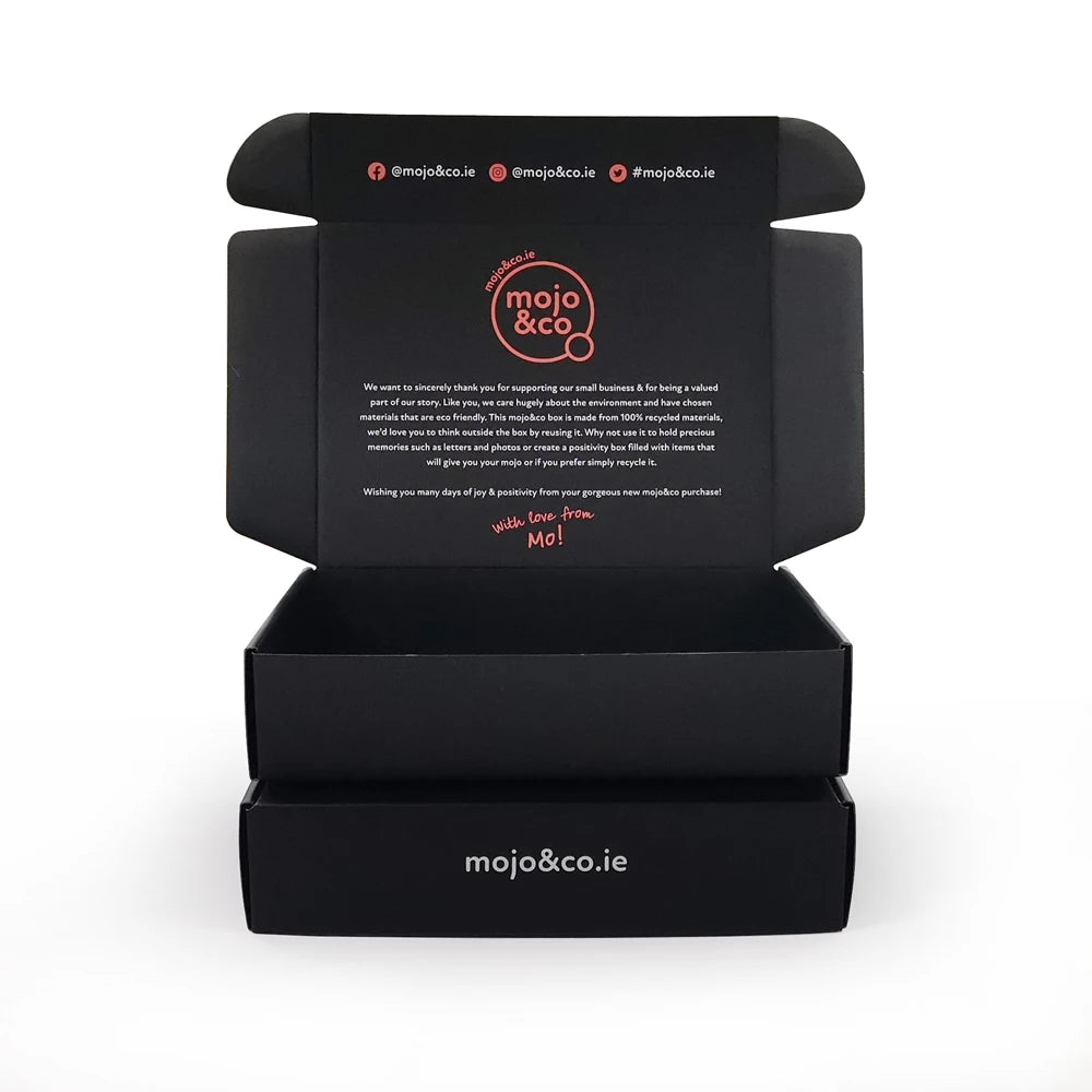 Double-sided Printed pink logo with Easy Tear Strip and Double-sided Adhesive Airplane Box