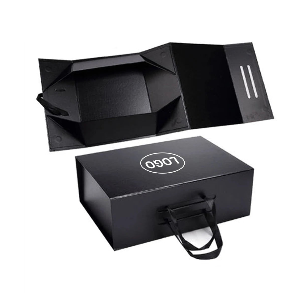 Luxury Recycled Collapsible White Rigid Magnetic Gift Box Matte With Magnetic Closure Lid with Insert for Wine Bottle