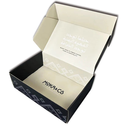 Season Change B Flute Corrugated Packaging Box with Tear Strip Shipping  Mailer Boxes with Handle Double Storage Room