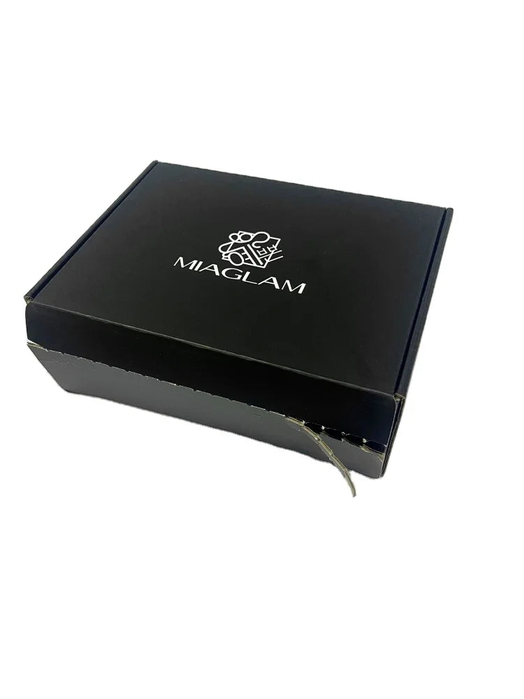 White Self Sealing Custom Logo Tear Strip Tuck Top Postal Mailer Kraft Corrugated Shipping Packaging Carton Boxes with Zipper