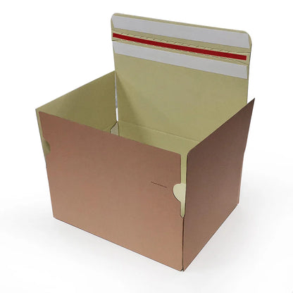 Custom Self-sealing E Flute Corrugated Postal Shipping Self Adhesive Zipper Tear Strip Mailer Parcel Delivery Boxes for Shoes