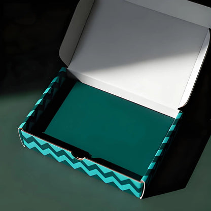 Packaging Gift Boxes with Patterned Character Patterned Colored Green Stripe Design