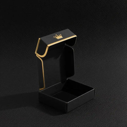 UV Coating Corrugated Foldable Shipping Box with Sponge Lining Custom Logo Recyclable Black Wholesale