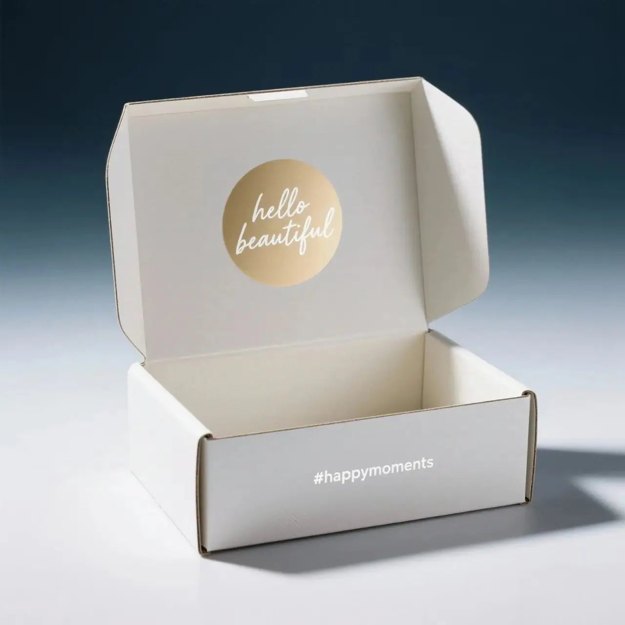 Custom Embossing Gold Foil Premium White pink Cardboard Corrugated Shipping Mailer Box Packaging