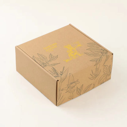 Kraft Box Packaging Custom Box Design Printed Kraft Shipping Box Gold Foil Stamping Custom Package FSC BSCI Certified