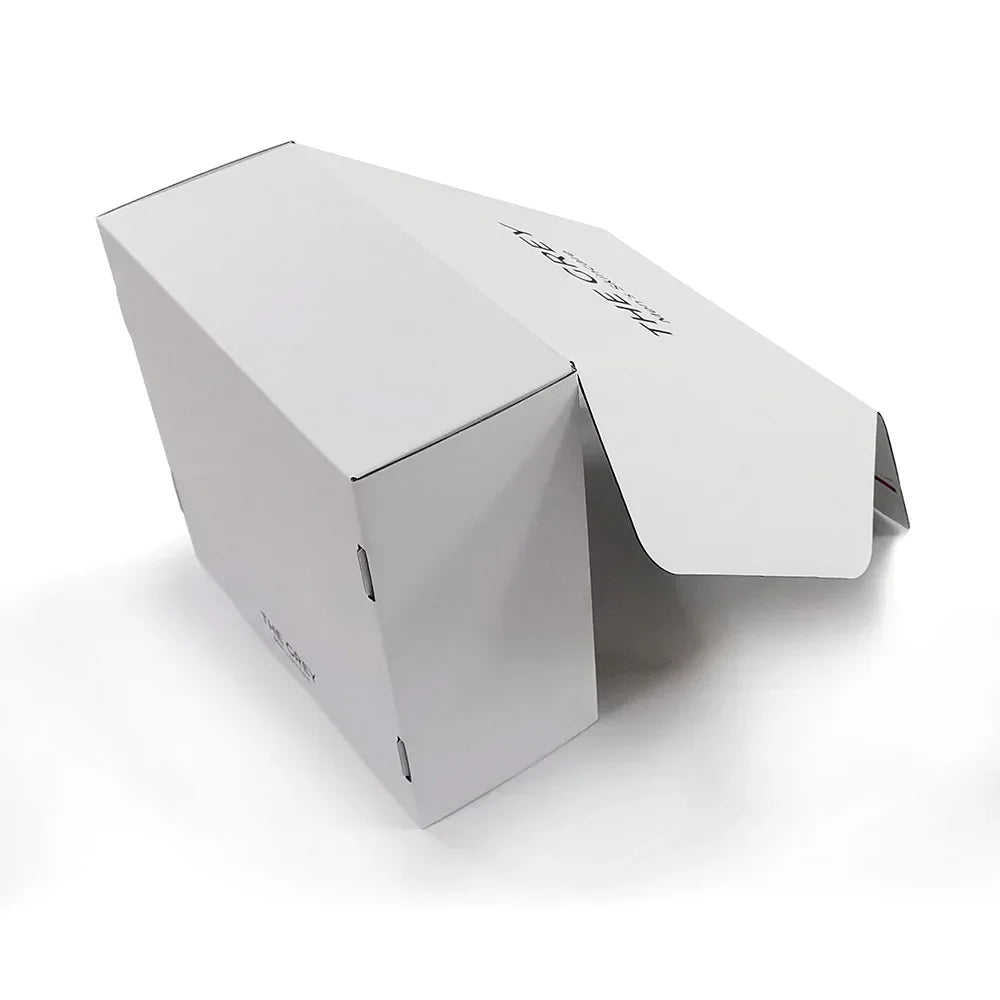 White Kraft Paper Mailer Box Self-Seal Zipper Adhesive Strip Tape Shipping Corrugated Cardboard