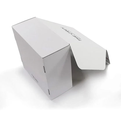 White Kraft Paper Mailer Box Self-Seal Zipper Adhesive Strip Tape Shipping Corrugated Cardboard